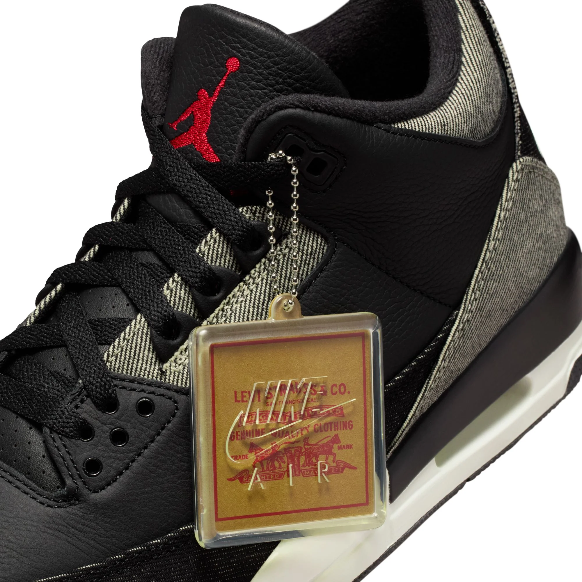 Air Jordan 3 x Levi's® 'Black/Gym Red' - Image 15
