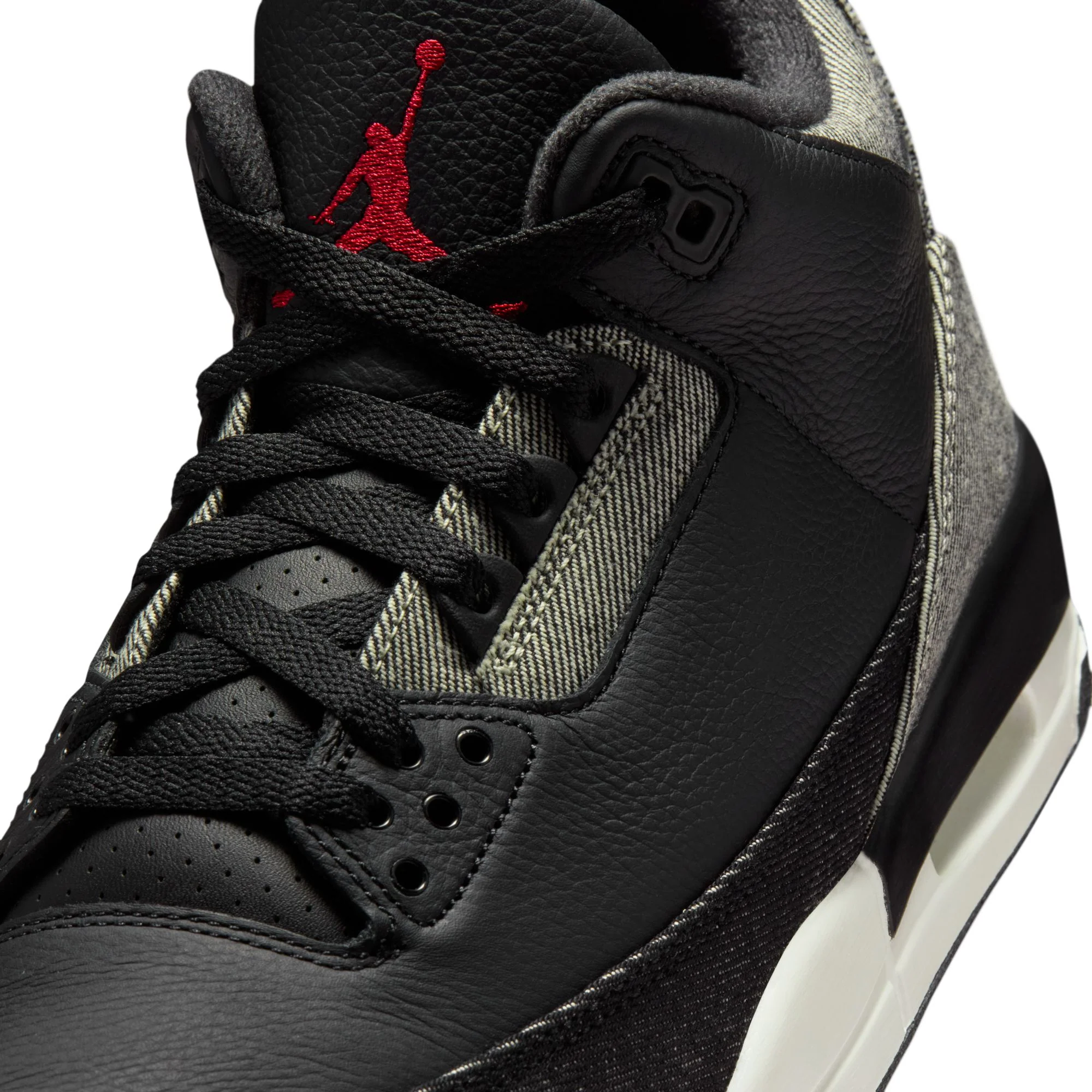 Air Jordan 3 x Levi's® 'Black/Gym Red' - Image 9
