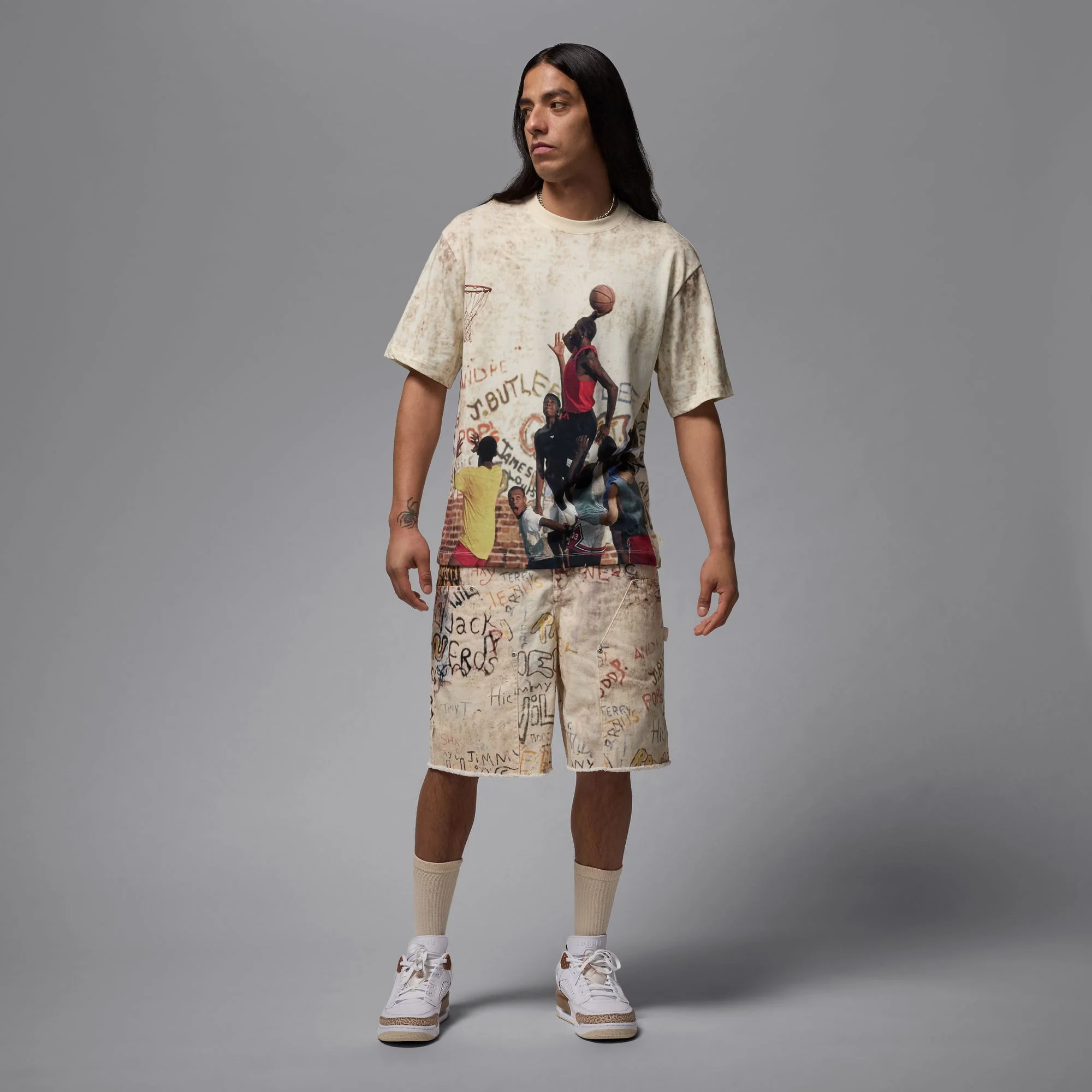 Air Jordan 85 Men's Graphic T-Shirt ‘Sail/Legend Light Brown/Redstone' - Image 7