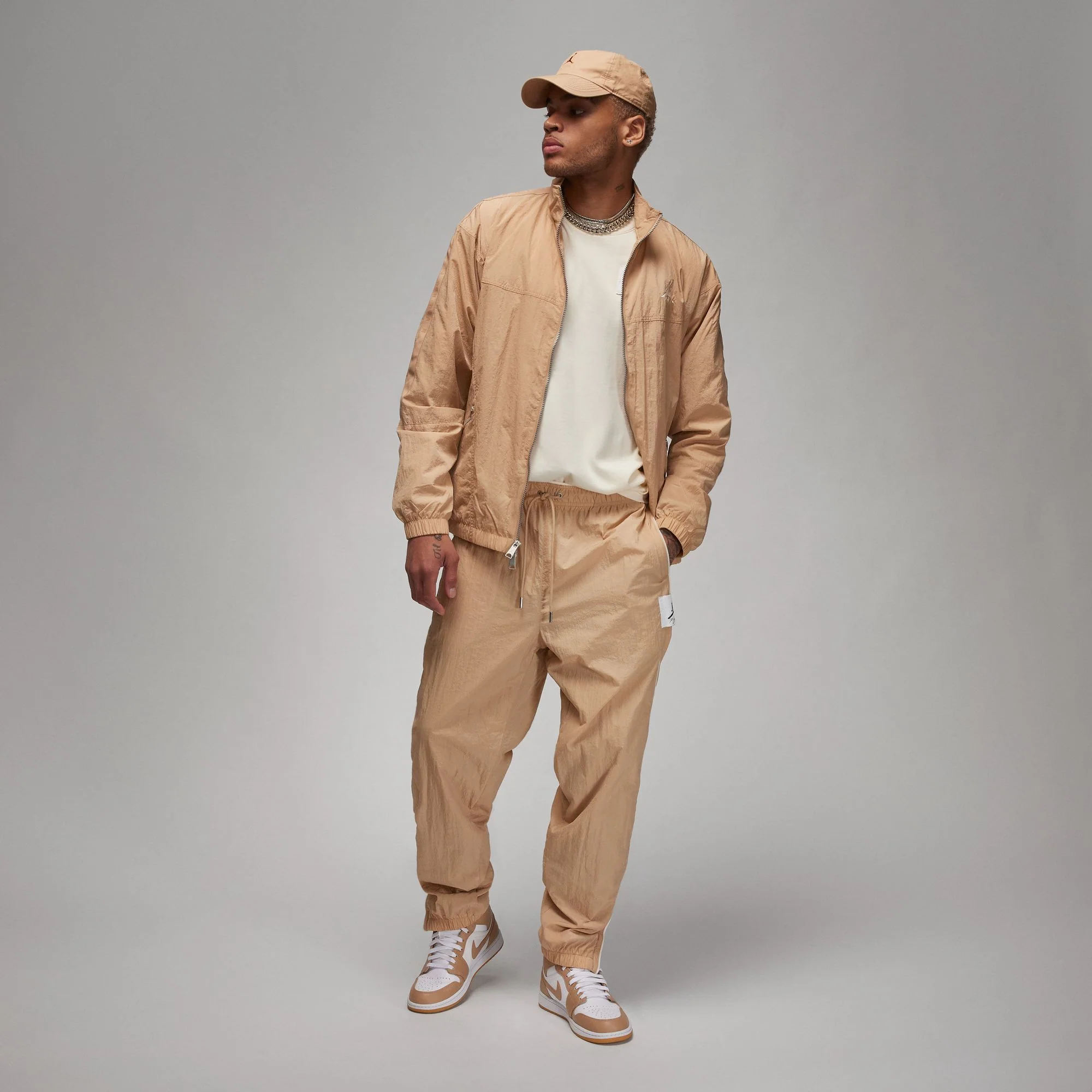 Jordan Essentials Warm-Up Zip Jacket 'Hemp' - Image 8