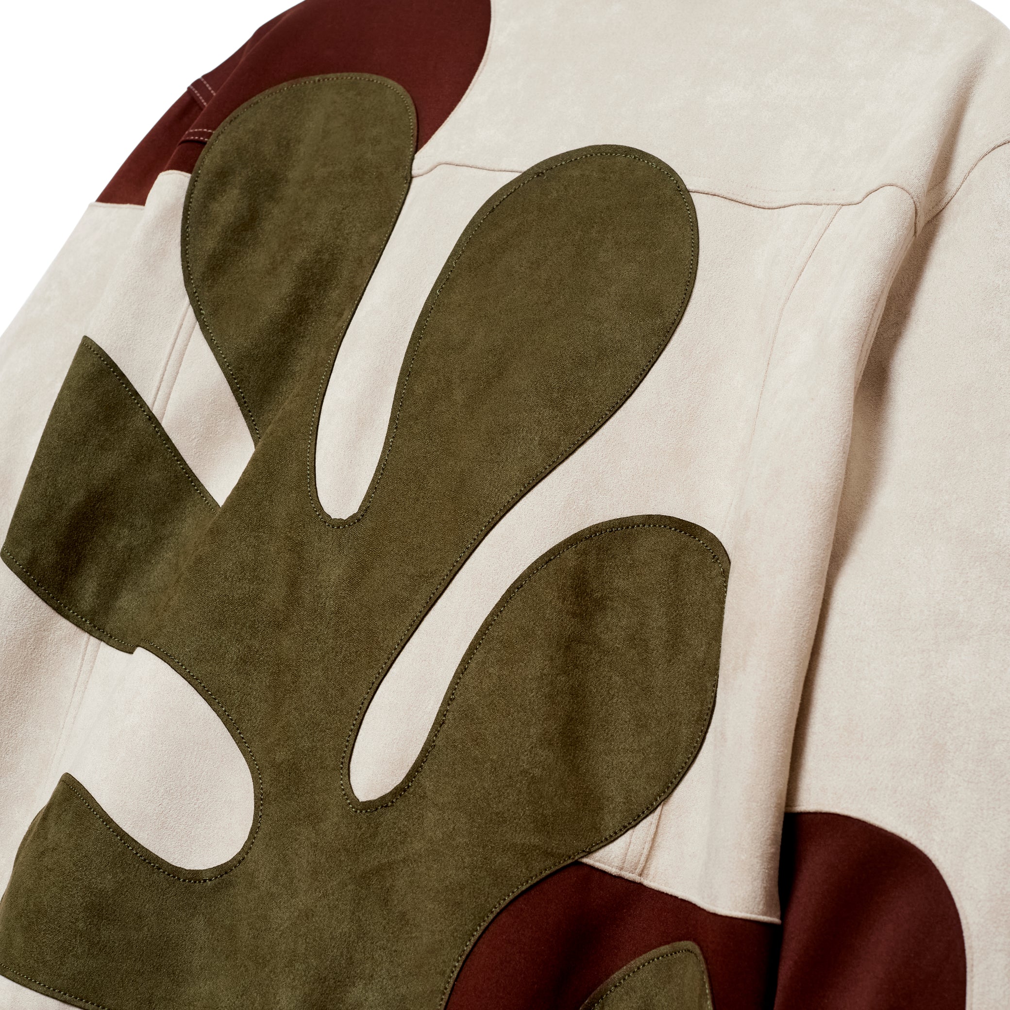 Kidsuper Suede Floral Patchwork Jacket 'Multi' - Image 3