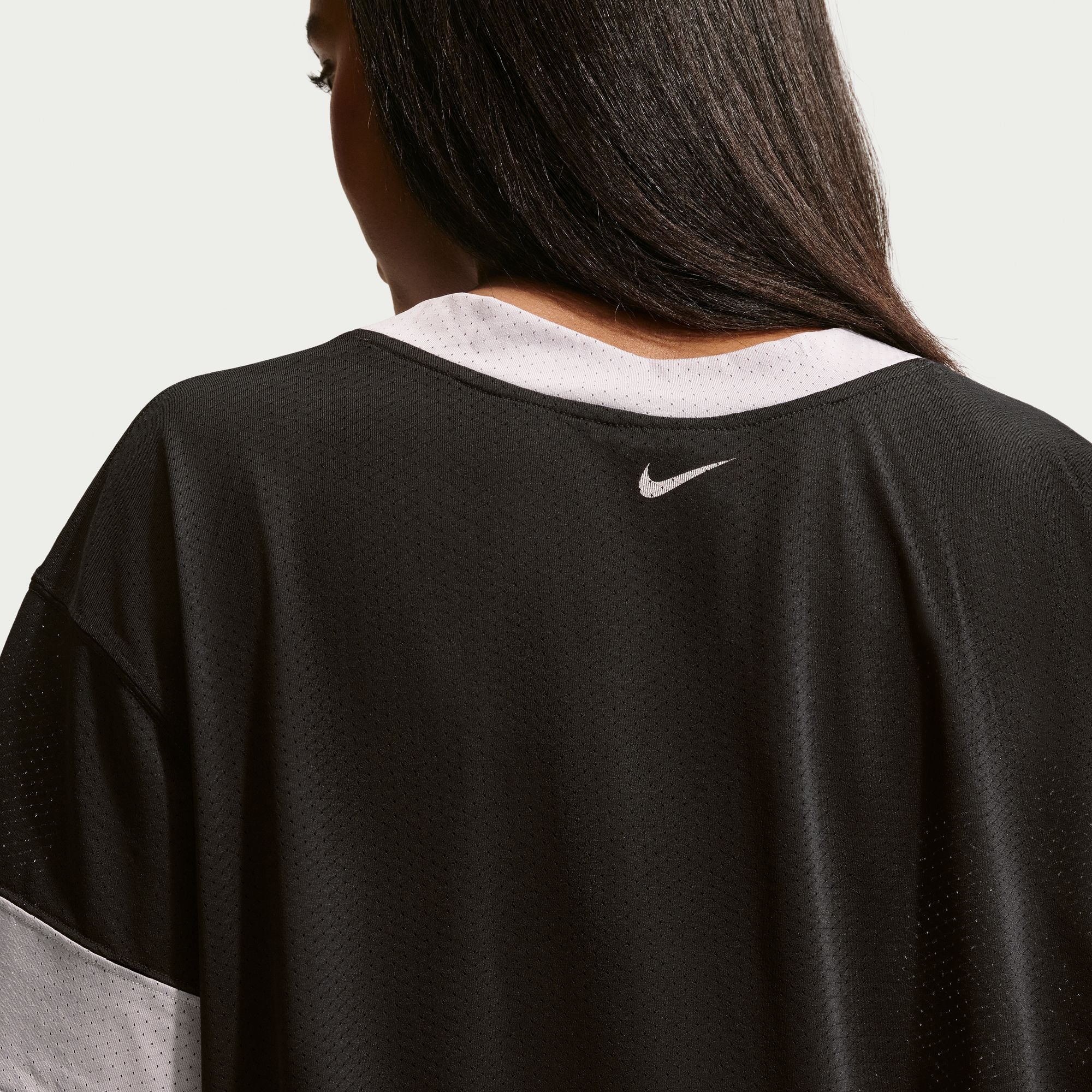 Nike Sportswear Women's Oversized Cropped Jersey 'Black' - Image 3