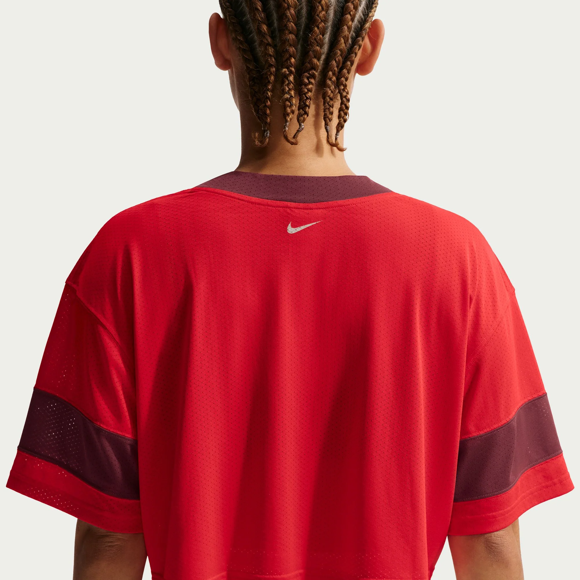 Nike Sportswear Women's Oversized Cropped Jersey 'Red' - Image 4