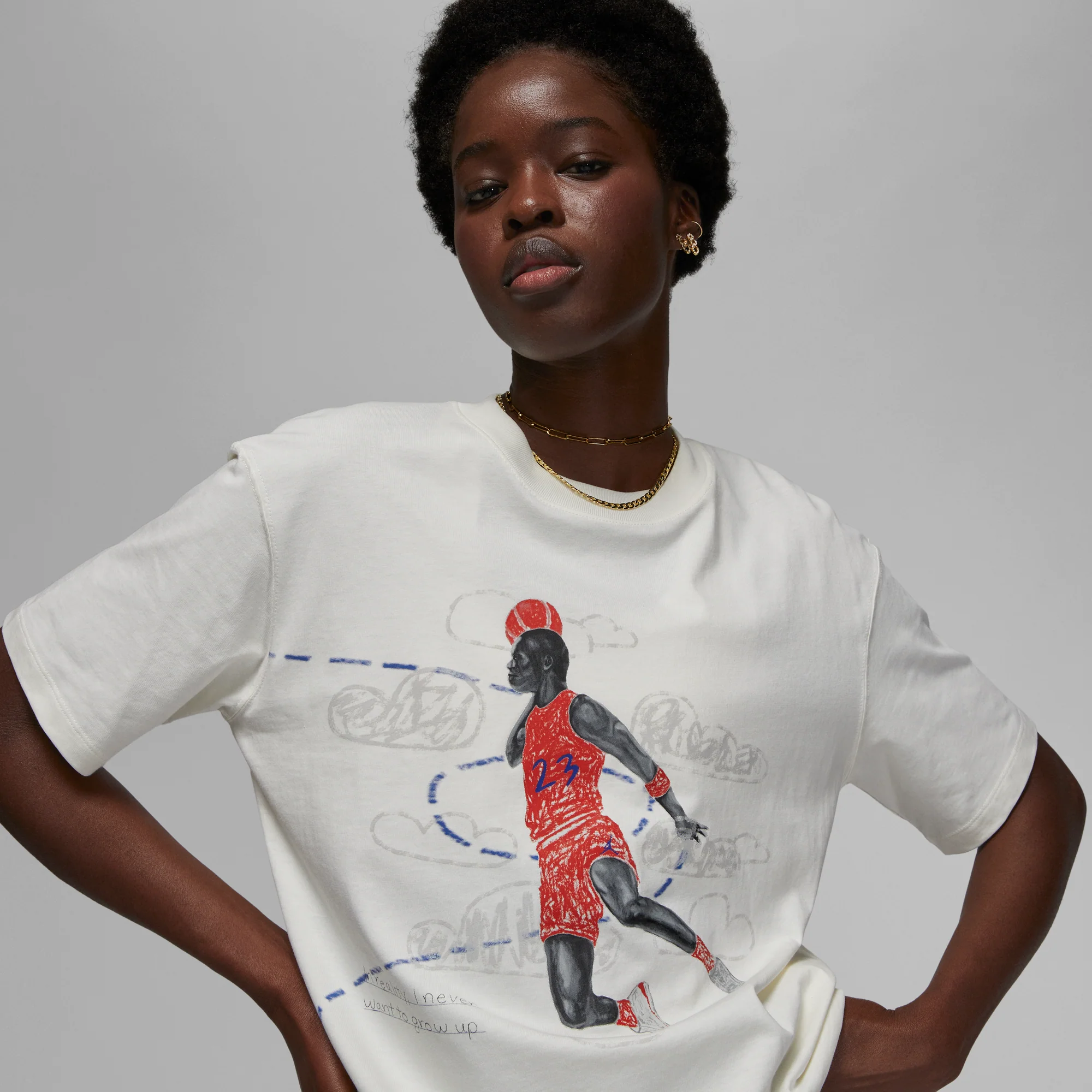 Womens Jordan Artist Series by Parker Duncan T Shirt ' Sail' - Image 3