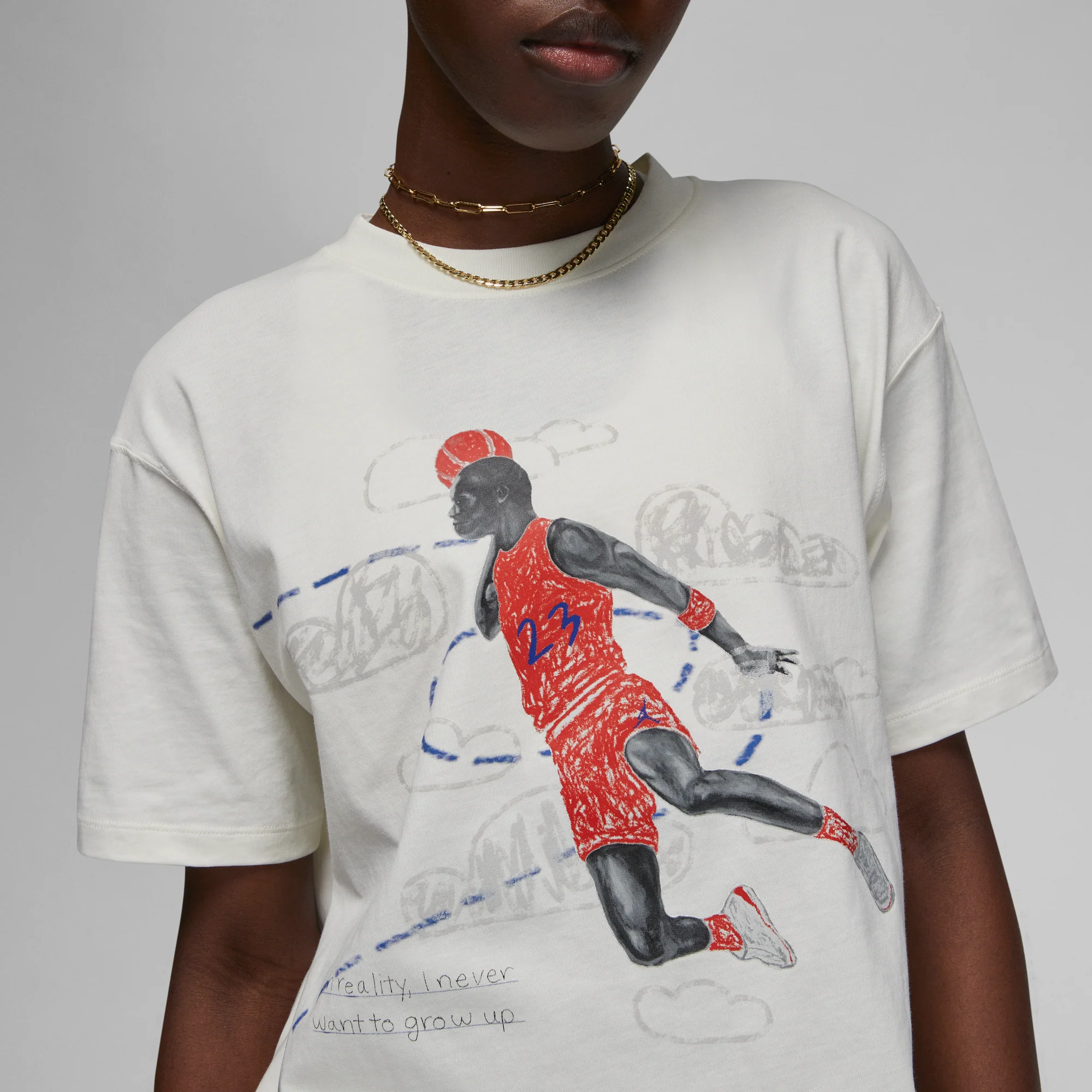Womens Jordan Artist Series by Parker Duncan T Shirt ' Sail' - Image 4