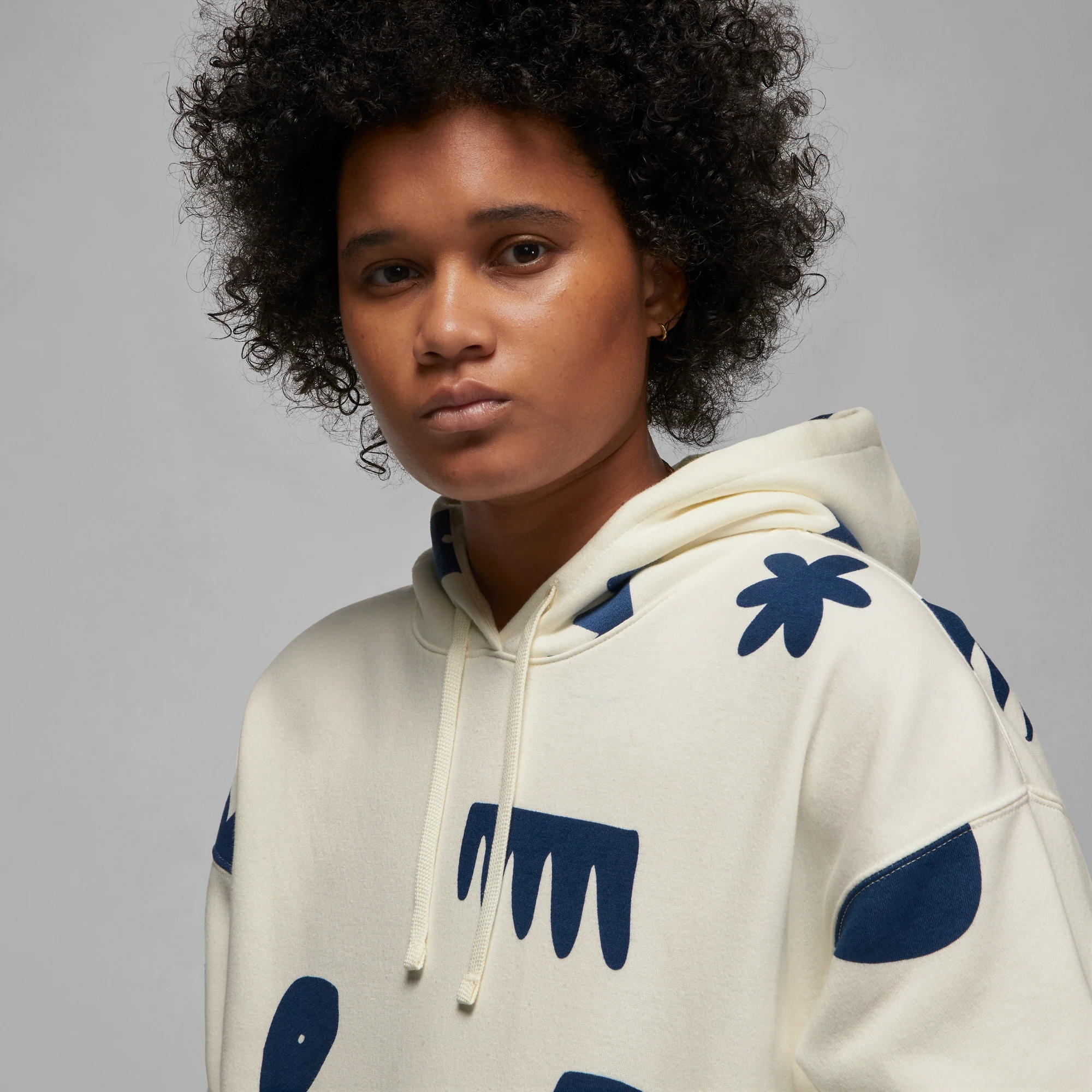 Womens Jordan Artist Series x Mia Lee Fleece Hoodie 'Sail' - Image 3