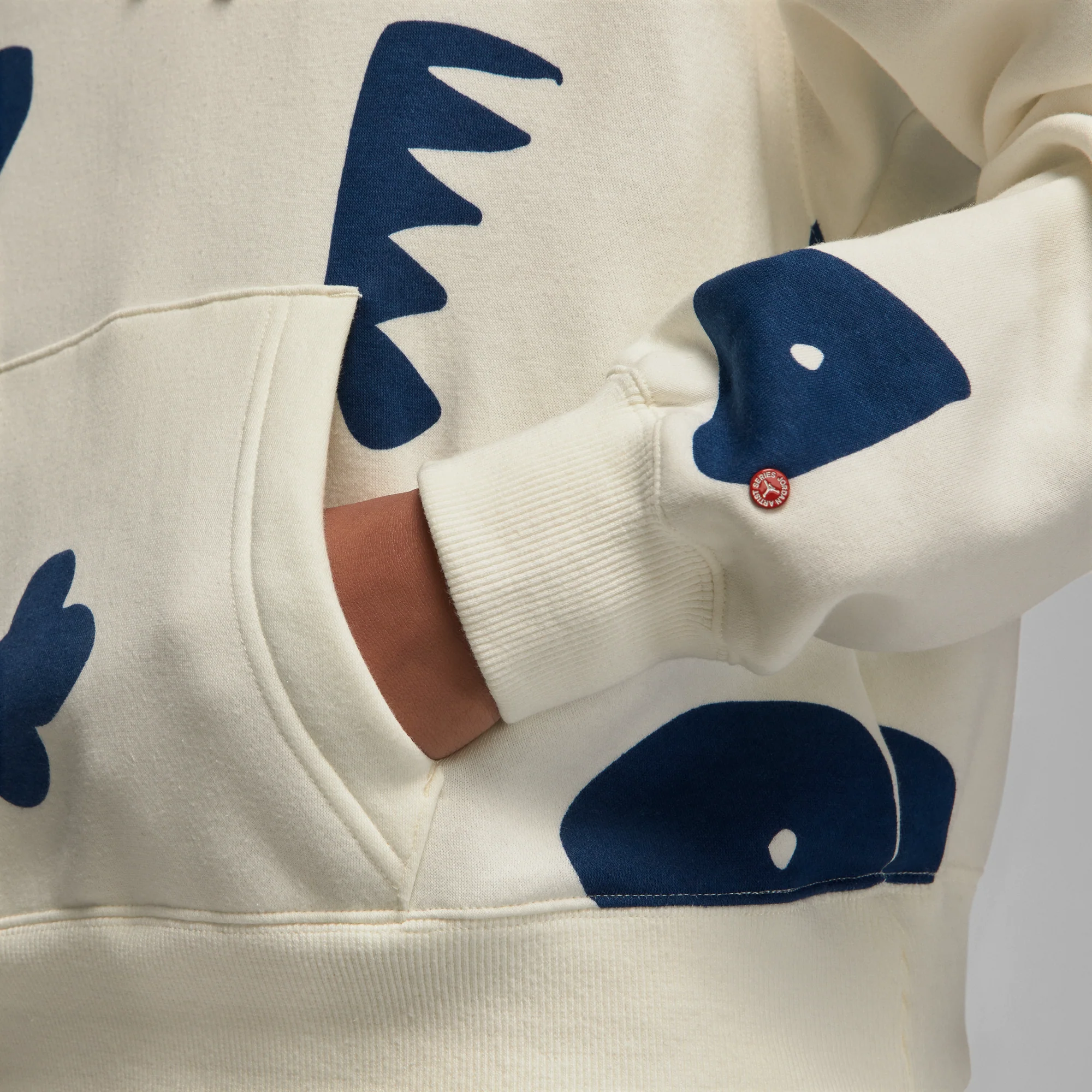 Womens Jordan Artist Series x Mia Lee Fleece Hoodie 'Sail' - Image 4