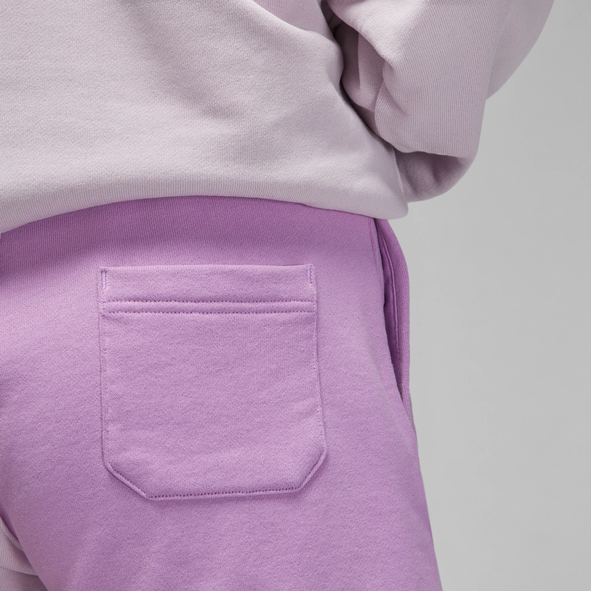 Womens Jordan Flight Fleece Shorts 'Violet Shock' - Image 4