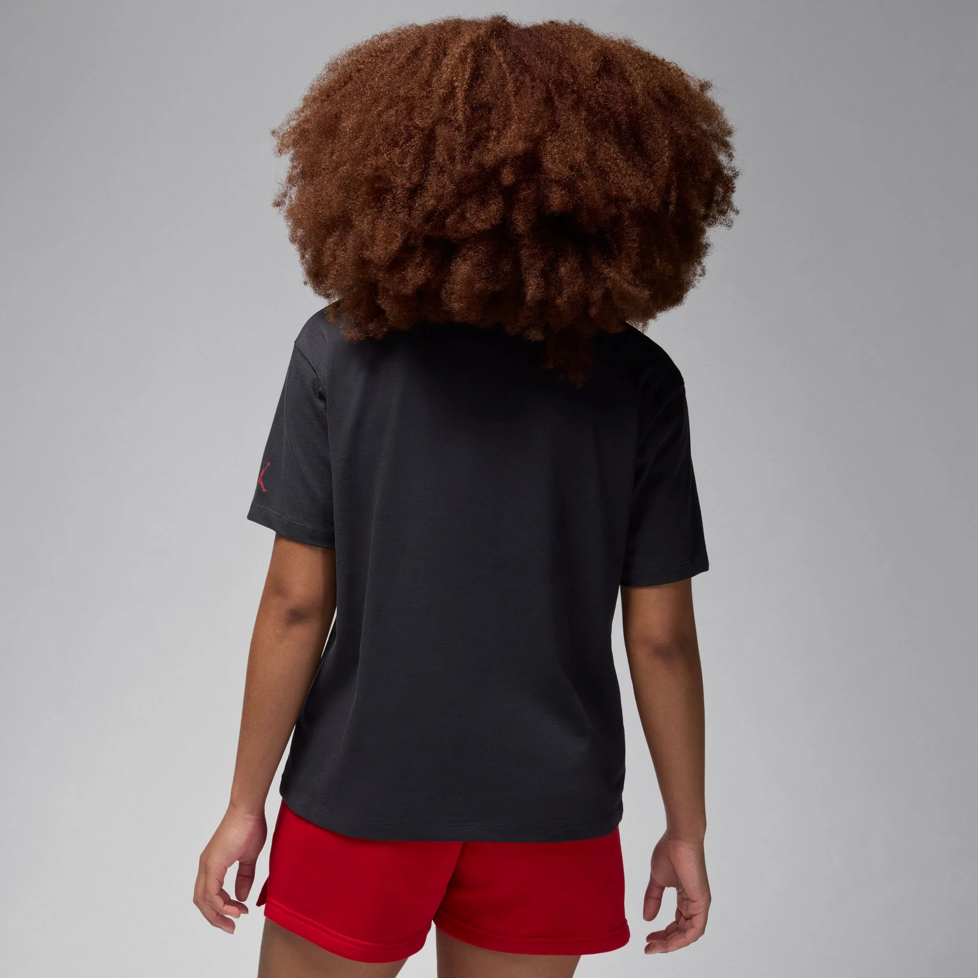 Womens Jordan (Her)itag T-Shirt 'Off Noir/Gym Red' - Image 3