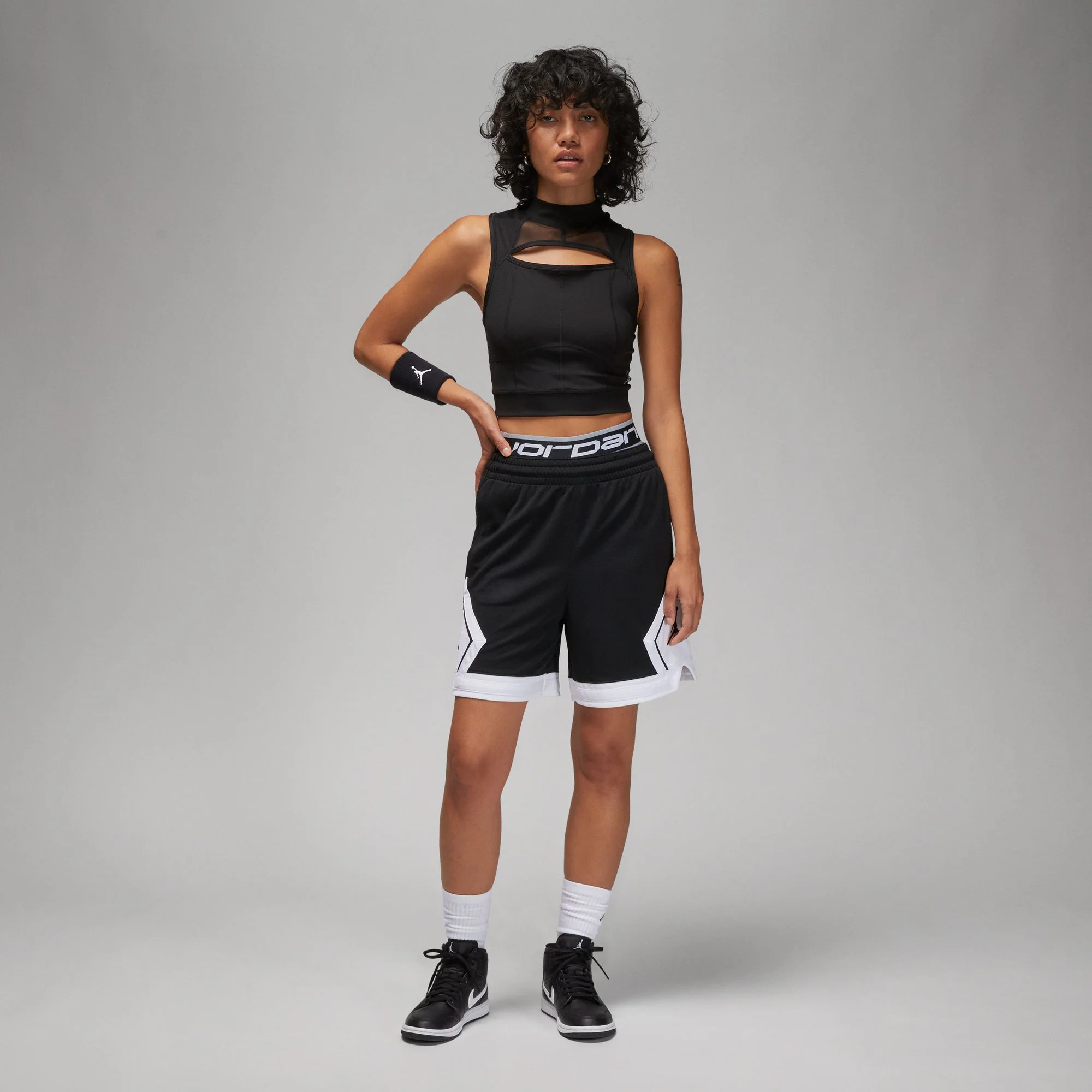Womens Jordan Sport Shorts 'Black' - Image 6