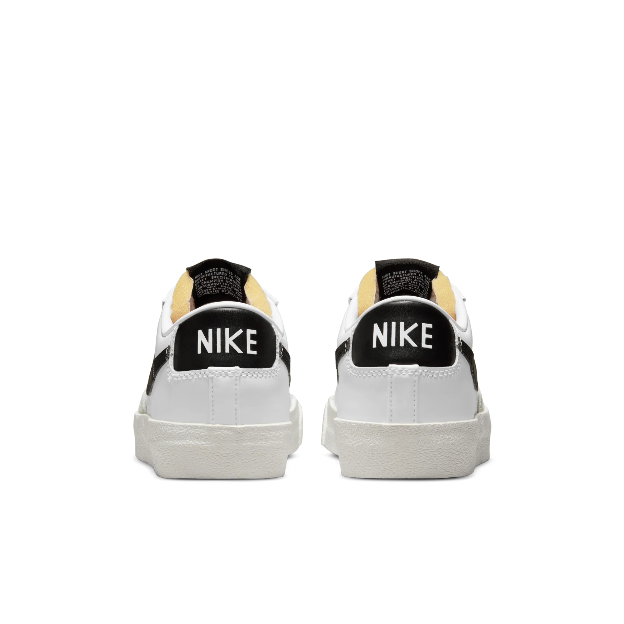 Womens Nike Blazer Low '77 'White/ Black Heel' - Image 4