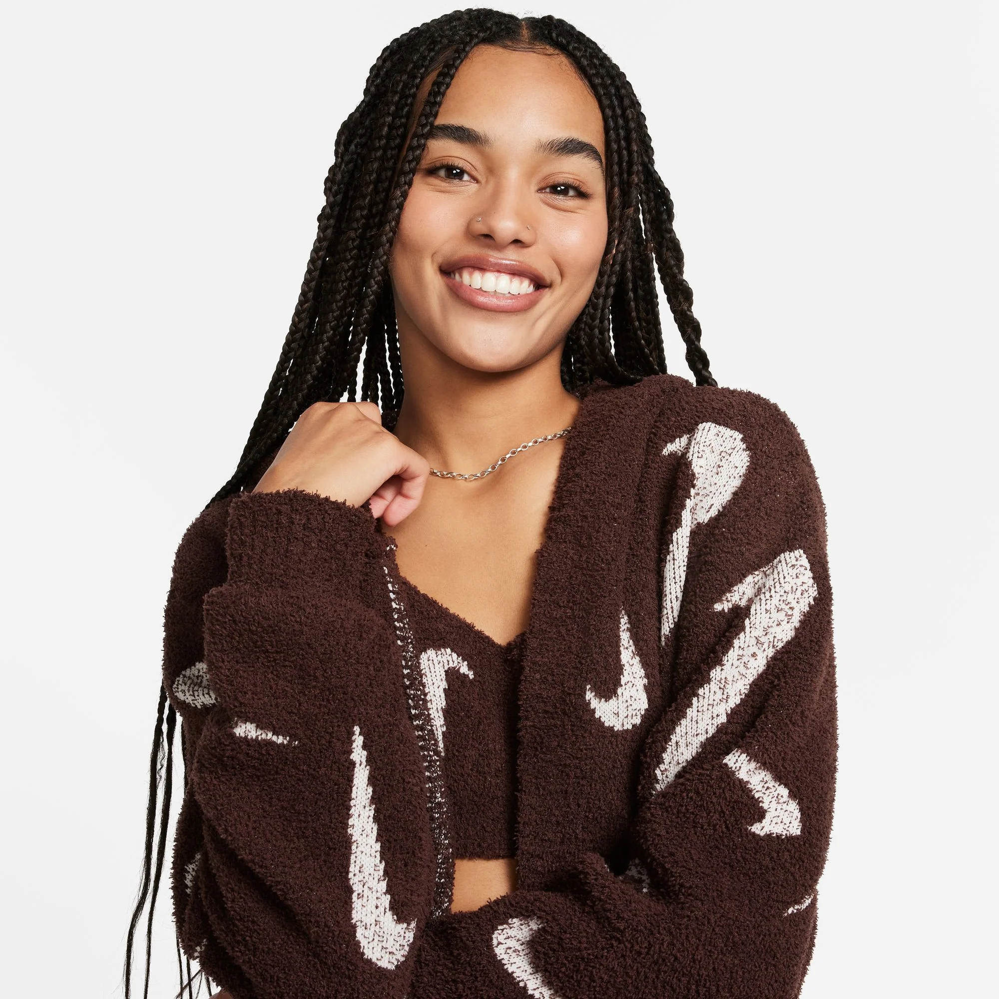 Womens Nike Sportswear Phoenix Cozy Boucle 'Earth' - Image 2