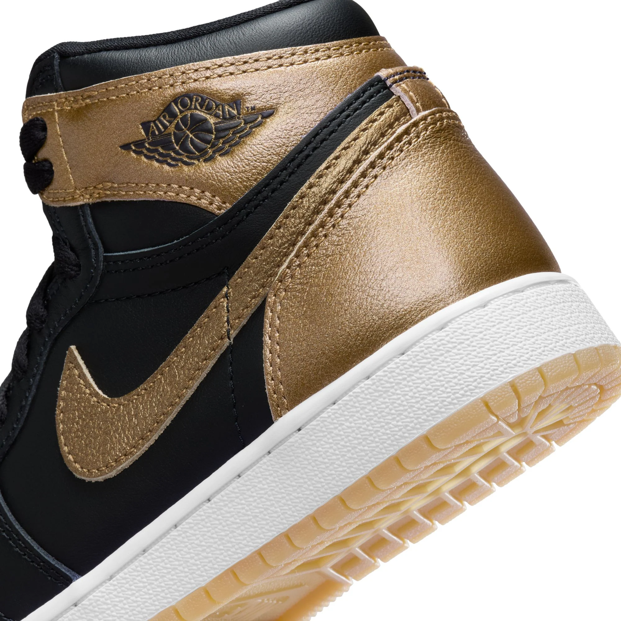 Youth Air Jordan 1 High OG 'Black and Gold' - Image 10
