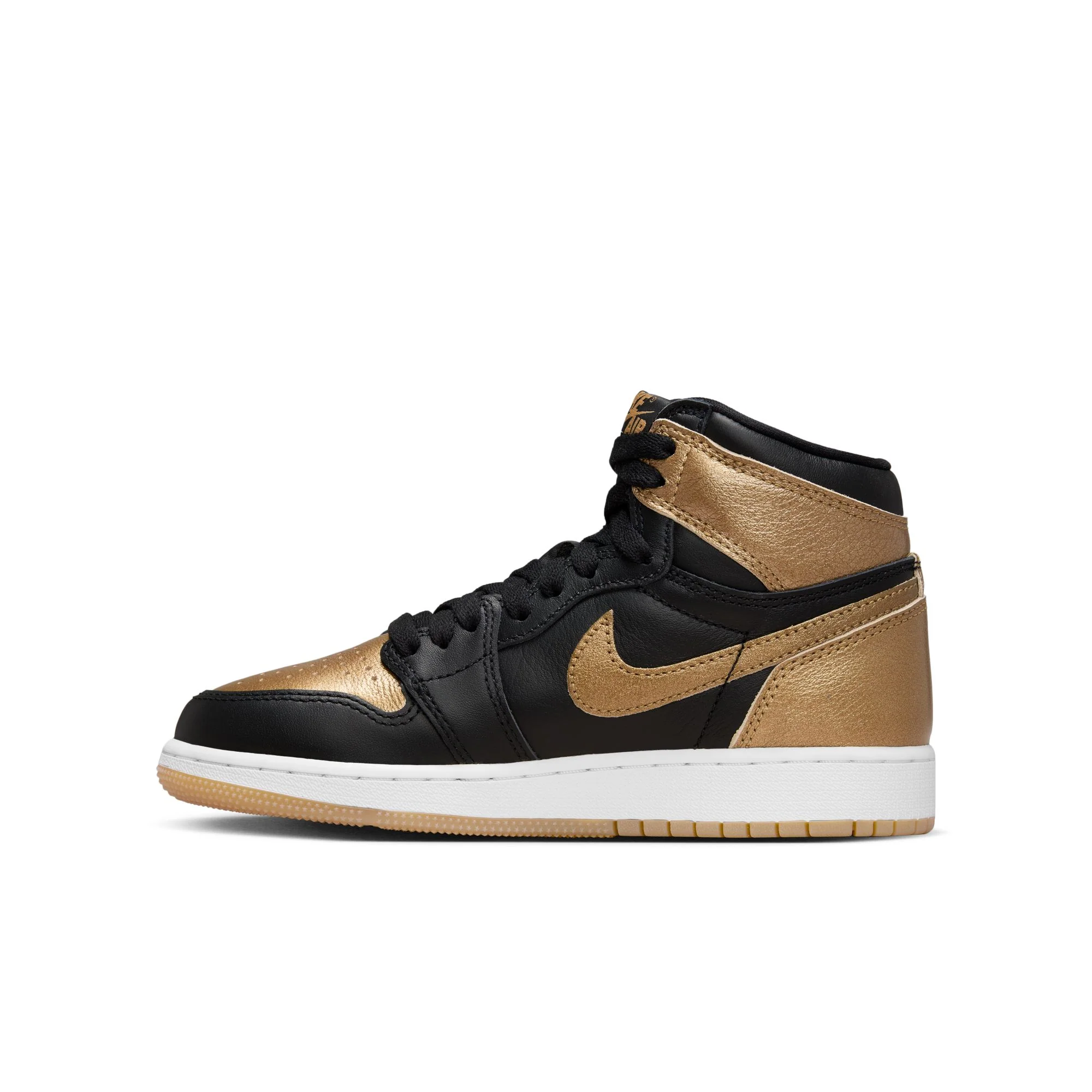 Youth Air Jordan 1 High OG 'Black and Gold' - Image 6