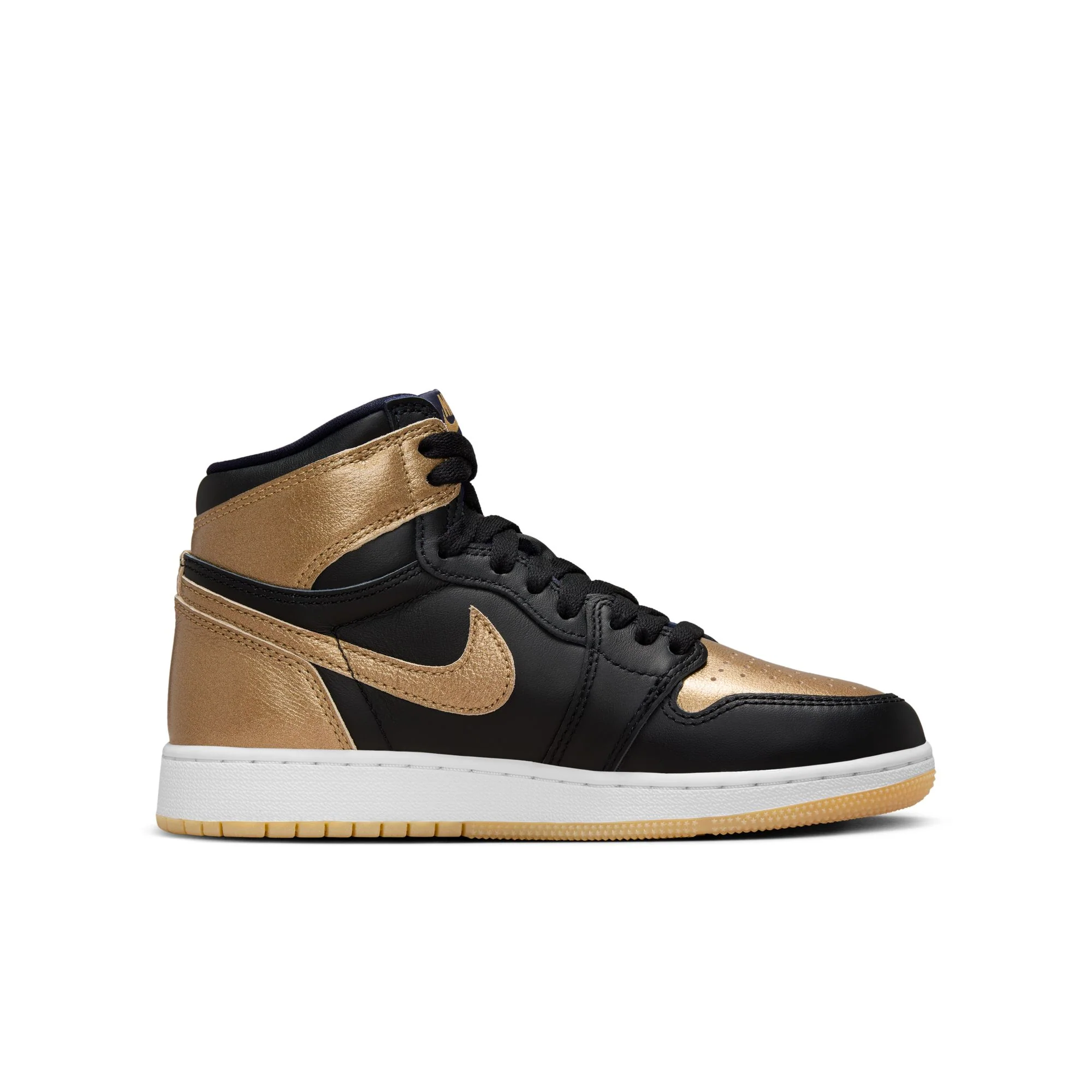 Youth Air Jordan 1 High OG 'Black and Gold' - Image 7
